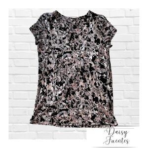 Daisy Fuentes Multicolored Ruched Knit Top Women’s Size Large